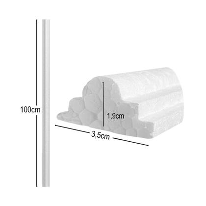 Imagem de Kit 10 Metros Moldura Isopor Rodameio Decorativa Boiserie