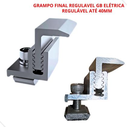 Imagem de kit 10 Middle Clamp + 4 End Cap Regulável 30 mm - 45 mm