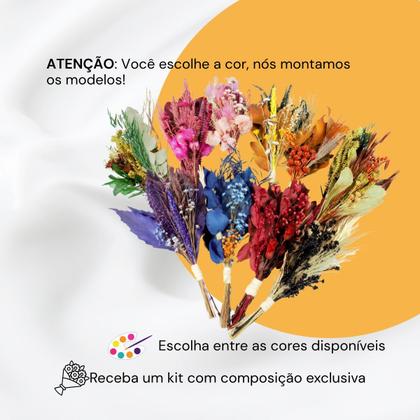 Imagem de Kit 10 Mini Buquês Modelos e Cores Variadas Decoração