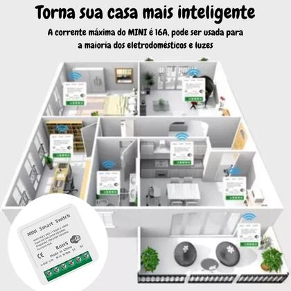 Imagem de Kit 10 Mini Interruptor Inteligente 16a Wifi