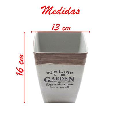 Imagem de Kit 10 Mini Vasos De Planta Cachepot Estampados Decorados 16cm