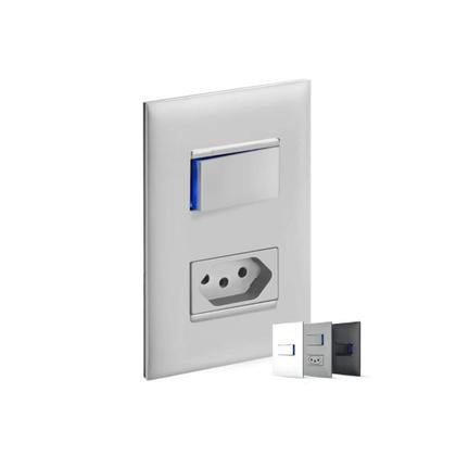 Imagem de Kit 10 Modulo Interruptor Paralelo Cinza Pial Plus+ 611011CZ