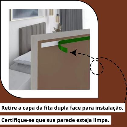 Imagem de Kit 10 Módulos Estofados E 2 Módulos Ripados Em MDF Cabeceira Cama King Casal