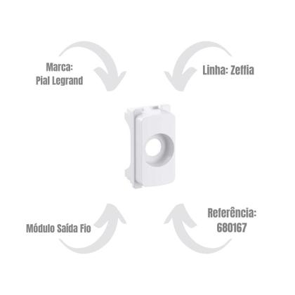 Imagem de Kit 10 Modulos Saída Fio Branco Zeffia Pial Legrand 680167