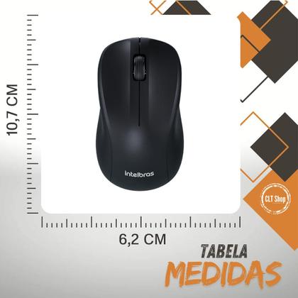 Imagem de Kit 10 Mouse Sem Fio MSI 55 Intelbras Design Anatômico Ambidestro Clique Silencioso NF Para Empresa