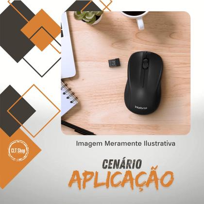 Imagem de Kit 10 Mouse Sem Fio MSI 55 Intelbras Design Anatômico Ambidestro Clique Silencioso NF Para Empresa
