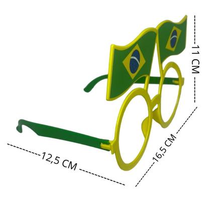 Imagem de Kit 10 Óculos Brandeira Do Brasil Copa Do Mundo
