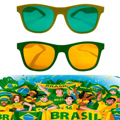 Imagem de Kit 10 Óculos Colorido Festa Copa Do Mundo 2022 Brasil