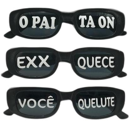 Imagem de Kit 10 Oculos Festa Com Frases Divertida Balada Retro
