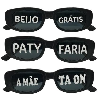 Imagem de Kit 10 Oculos Festa Com Frases Divertida Balada Retro
