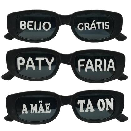 Imagem de Kit 10 Oculos Festa Com Frases Divertida Balada Retro
