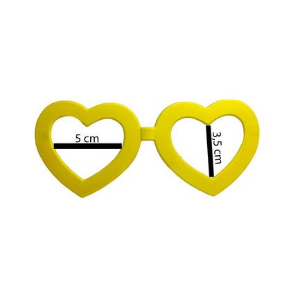 Imagem de Kit 10 Óculos Sem Lentes Verde Amarelo Coração Copa 2022
