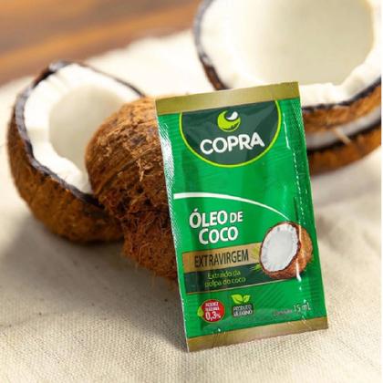 Imagem de Kit 10 Óleo de Coco Copra Extravirgem Sachê 15ml