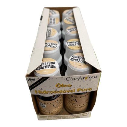 Imagem de Kit 10 Óleo Hidrossolúvel Pimenta Preta, Mirra e Canela 10ml