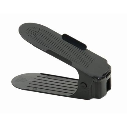 Imagem de kit 10 Organizador de Sapatos Tênis Saltos Calçados em Geral com Regulagem de Altura Top Preto