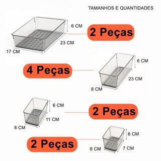 Imagem de Kit 10 Organizador Multiuso Modular Gavetas Acrilico Cristal Rebirth