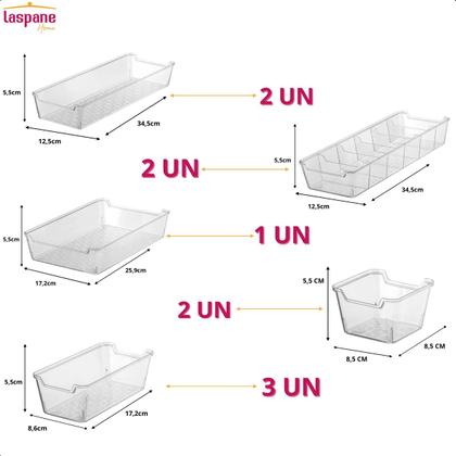 Imagem de Kit 10 Organizadores De Gavetas Multiuso Modular Maquiagens Acessórios Diversos Tamanhos UZ