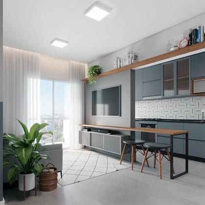 Imagem de Kit 10 Painel Led Sobrepor 3000k 18w Bivolt Quadrado Easy Cor Branco Bivolt