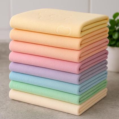 Imagem de Kit 10 Pano 30x30cm Limpeza multicor Macio Microfibra Casa Mesa Multiuso Poliéster Secagem Rápida