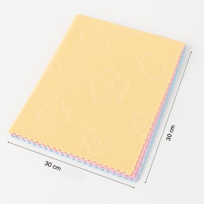 Imagem de Kit 10 Pano 30x30cm Limpeza multicor Macio Microfibra Casa Mesa Multiuso Poliéster Secagem Rápida