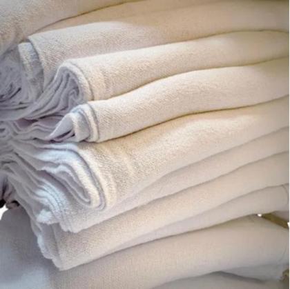 Imagem de Kit 10 Pano Chão Saco Branco Grande Algodão Absorção Max