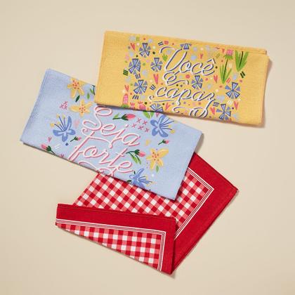 Imagem de Kit 10 Pano De Copa Prato Atoalhado Dohler Prata Premium