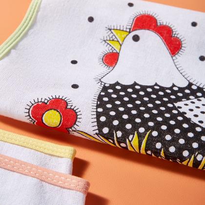 Imagem de Kit 10 Pano De Prato Atacado Vies Estampado Grande