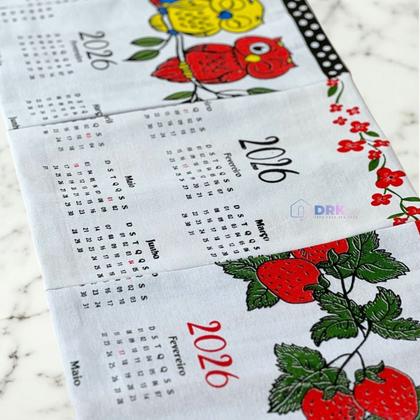 Imagem de Kit 10 Pano De Prato Calendário 2026 - 10 Estampas Sortidas
