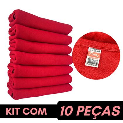 Imagem de Kit 10 Pano De Prato Cozinha Seca Louça Pé De Galinha 5 Cores 100 Algodão Dia a Dia