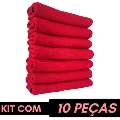 Imagem de Kit 10 Pano De Prato Cozinha Seca Louça Pé De Galinha 5 Cores 100 Algodão Dia a Dia