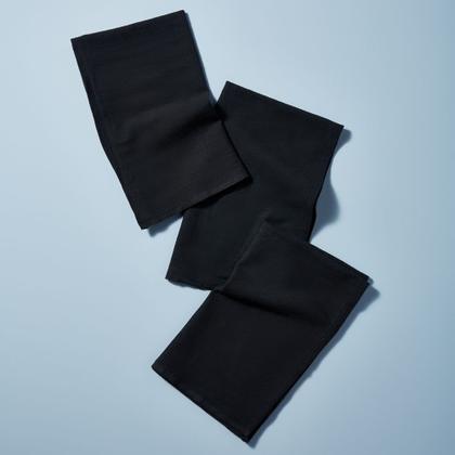 Imagem de Kit 10 Pano De Prato Preto Do Chef Bainha Gourmet