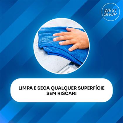 Imagem de Kit 10 Pano Microfibra 35x55cm Limpa Carro Vidro Prato Pia Limpeza Multiuso