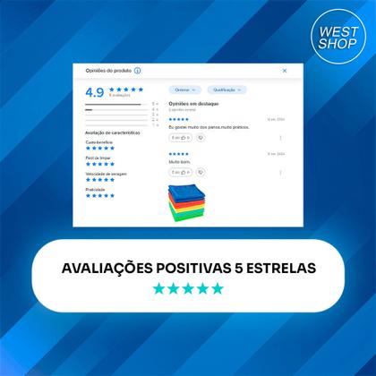 Imagem de Kit 10 Pano Microfibra 35x55cm Limpa Carro Vidro Prato Pia Limpeza Multiuso