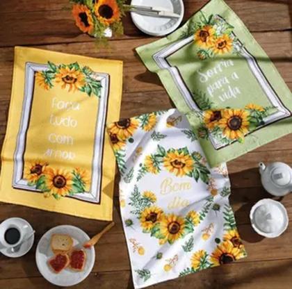 Imagem de Kit 10 Panos de Copa Felpudo Estampado Dohler Sortido