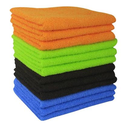 Imagem de Kit 10 Panos de Microfibra 40x60 Multiuso Limpeza Doméstica e Automotiva Não Arranha Super Macio e Absorvente
