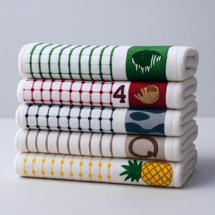 Imagem de Kit 10 panos de prato atoalhado felpudo gourmet luxo