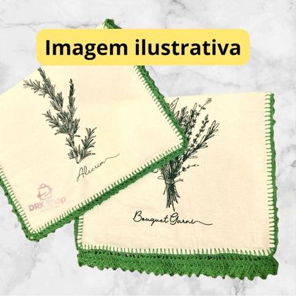 Imagem de Kit 10 Panos De Prato Crú Extra Rústico Coleção Temperos