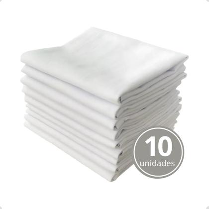 Imagem de Kit 10 Panos de Prato Guardanapo Algodão Pé de Galinha com Bainha  Qualidade e Sustentabilidade