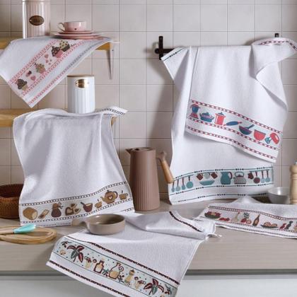 Imagem de Kit 10 Panos de Prato para Cozinha  Pano de Copa Felpudo - Dianelli