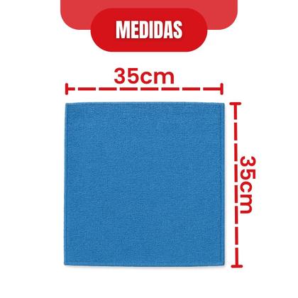 Imagem de Kit 10 Panos Limpeza Microfibras Alta Super Absorção Multiuso 35x35