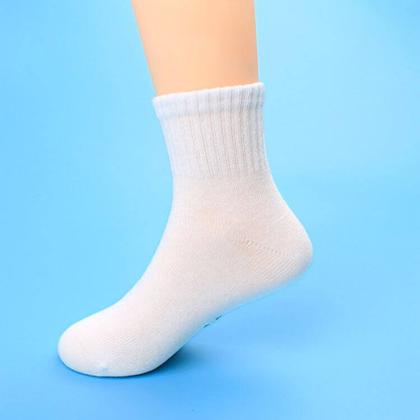 Imagem de Kit 10 Pares Meia Branca Escolar Infantil Menino Menina