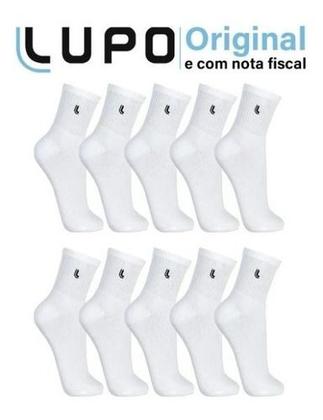 Imagem de Kit 10 Pares Meia Lupo Cano Médio Masculina Atacado Original