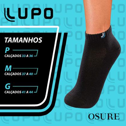 Imagem de Kit 10 Pares Meias Lupo Original Algodão Masculina Feminina Cano Curto Baixo Soquete Atacado 3225