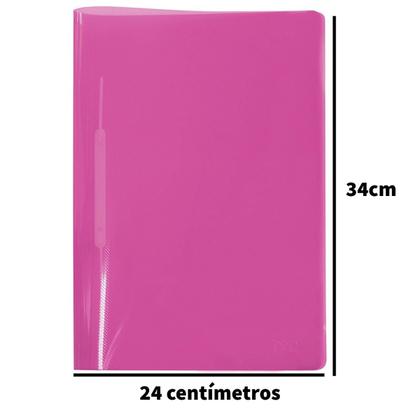 Imagem de Kit 10 Pasta Classificadora com Grampo Trilho Plástico 24x34cm ACP e Polibras REF 1039