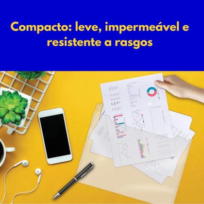 Imagem de Kit 10 Pastas A4/ofício Envelope Com Botão Transparente A4