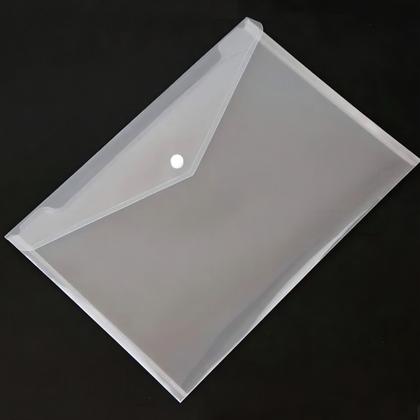 Imagem de Kit 10 Pastas A4/ofício Envelope Com Botão Transparente A4