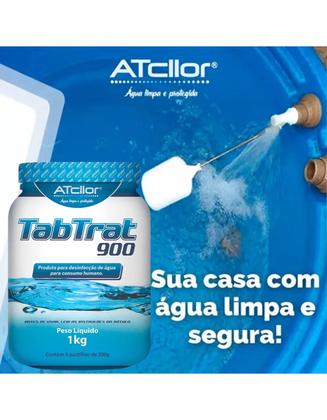 Imagem de Kit 10 Pastilhas 200g Tratamento Água Consumo TabTrat 900