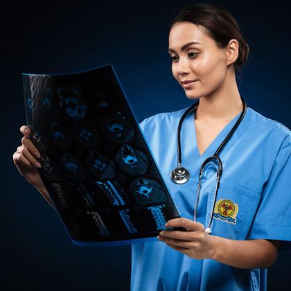 Imagem de Kit 10 Patch Bordado Radiologia Termocolante Aplique 9x8cm