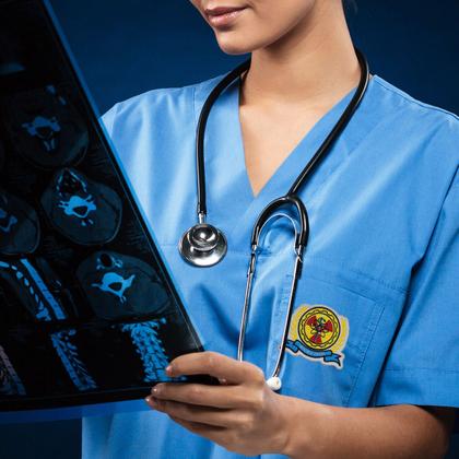 Imagem de Kit 10 Patch Bordado Radiologia Termocolante Aplique 9x8cm