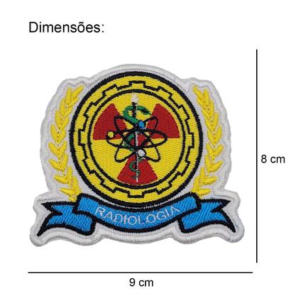 Imagem de Kit 10 Patch Bordado Radiologia Termocolante Aplique 9x8cm